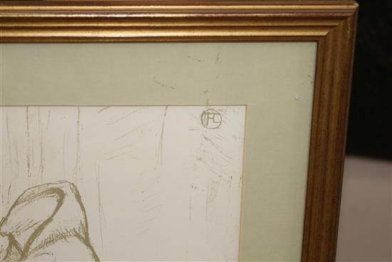 After Henri Toulouse-Lautrec (1864-1901), limited edition print, Woman washing, 333/1250, 50 x 39cm